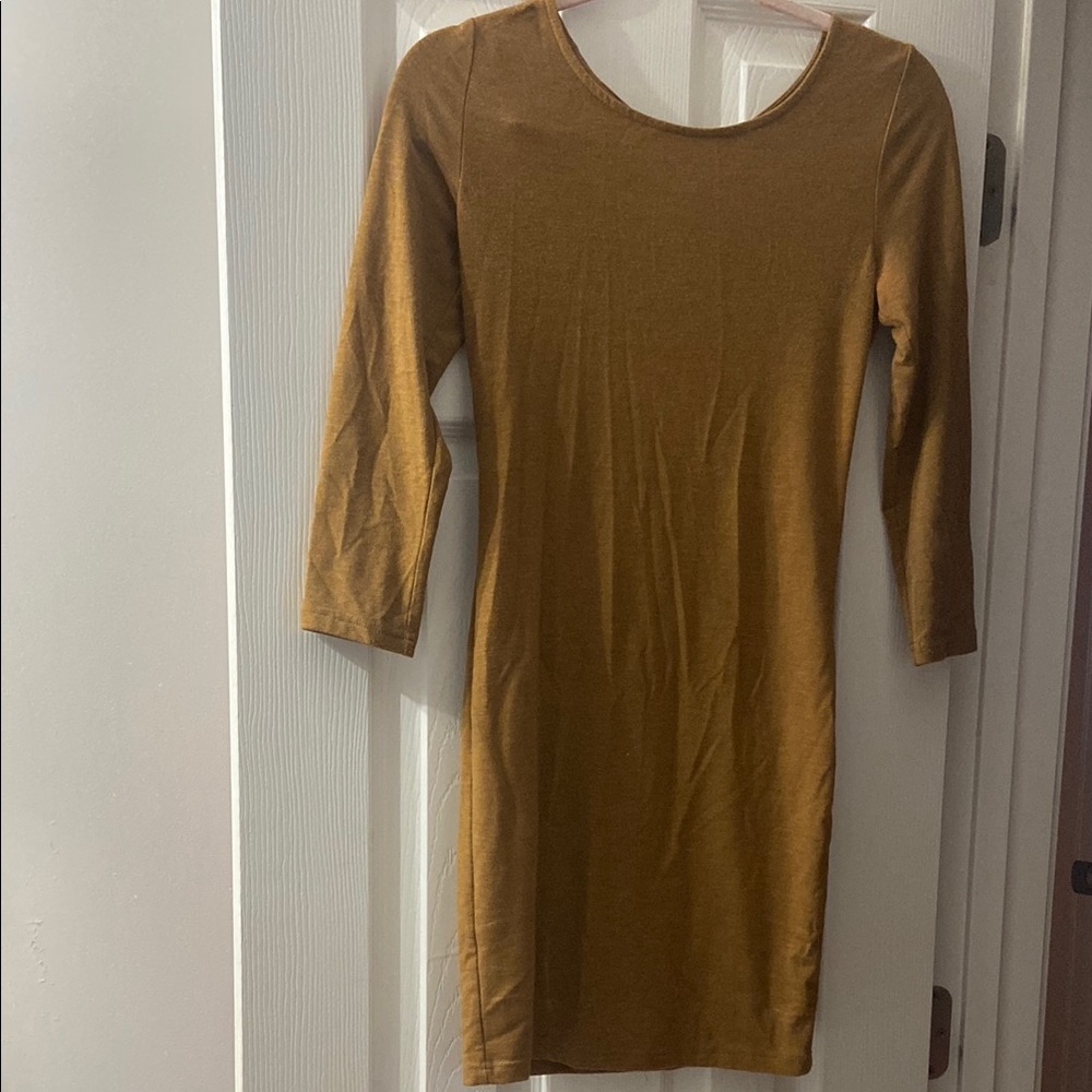 Long Sleeve Brown Women's Dress